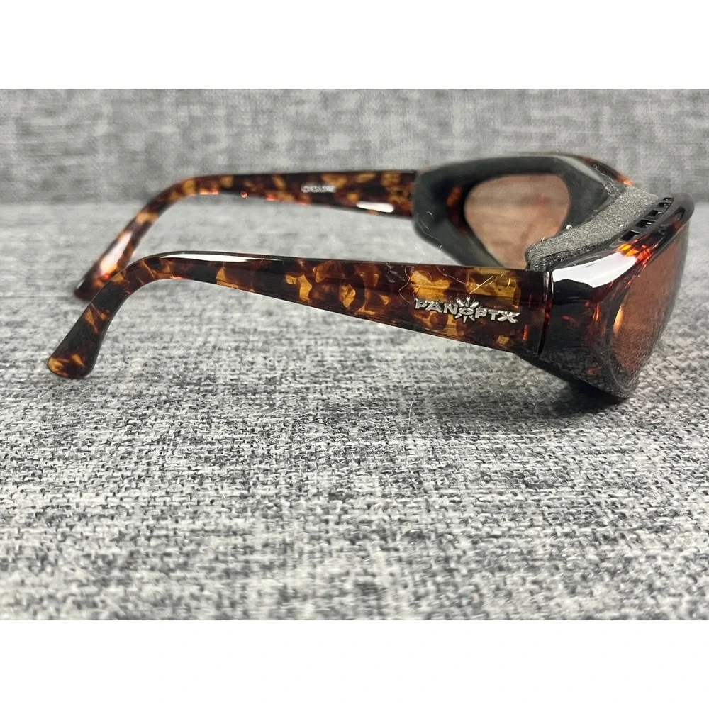 Panoptx Cyclone Tortoise Shell Wrap Sunglasses Wind Foam Seal Copper Lens Mens